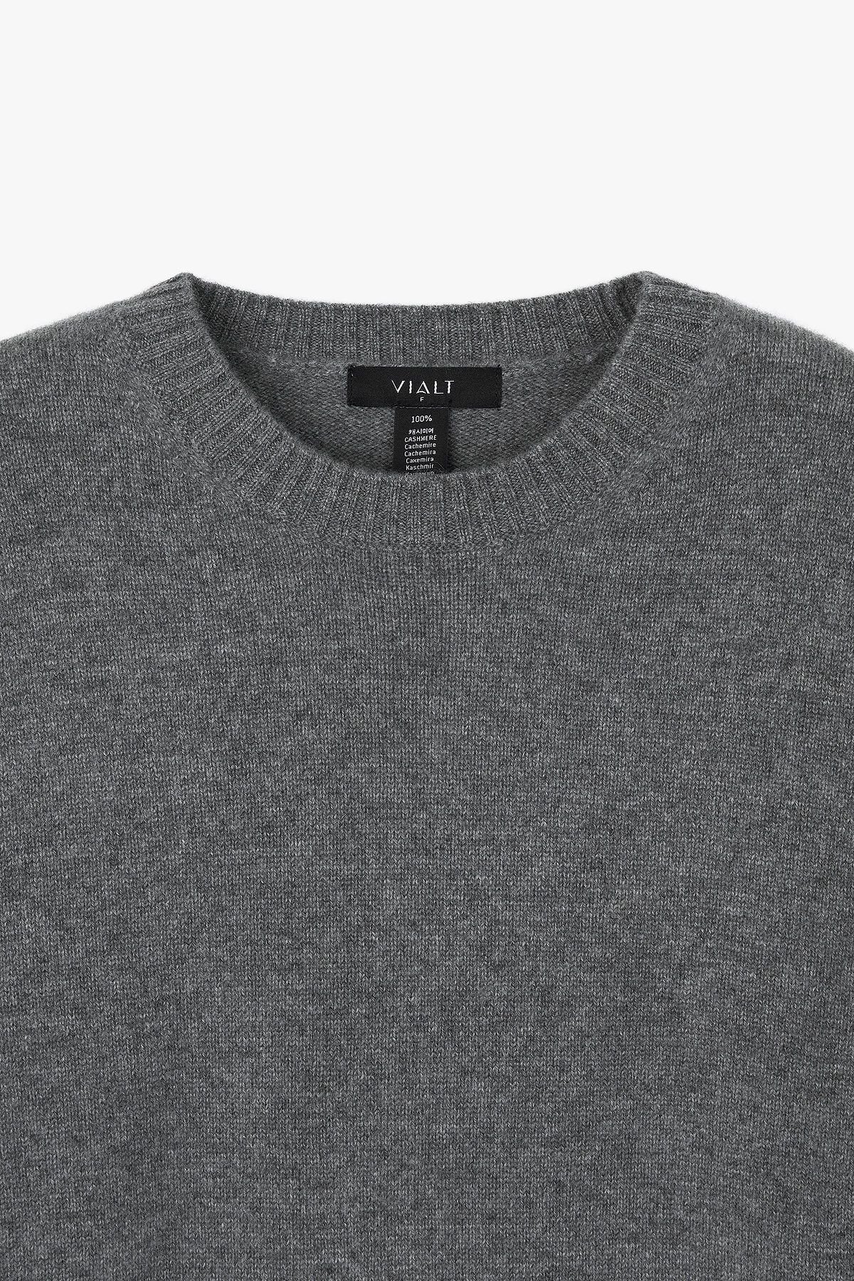 [캐시미어100] 루즈 핏 니트 스웨터 STEEL GRAY