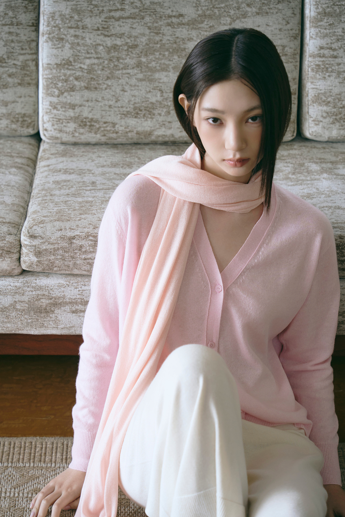 [캐시브리즈] 베이직 머플러 LIGHT PINK
