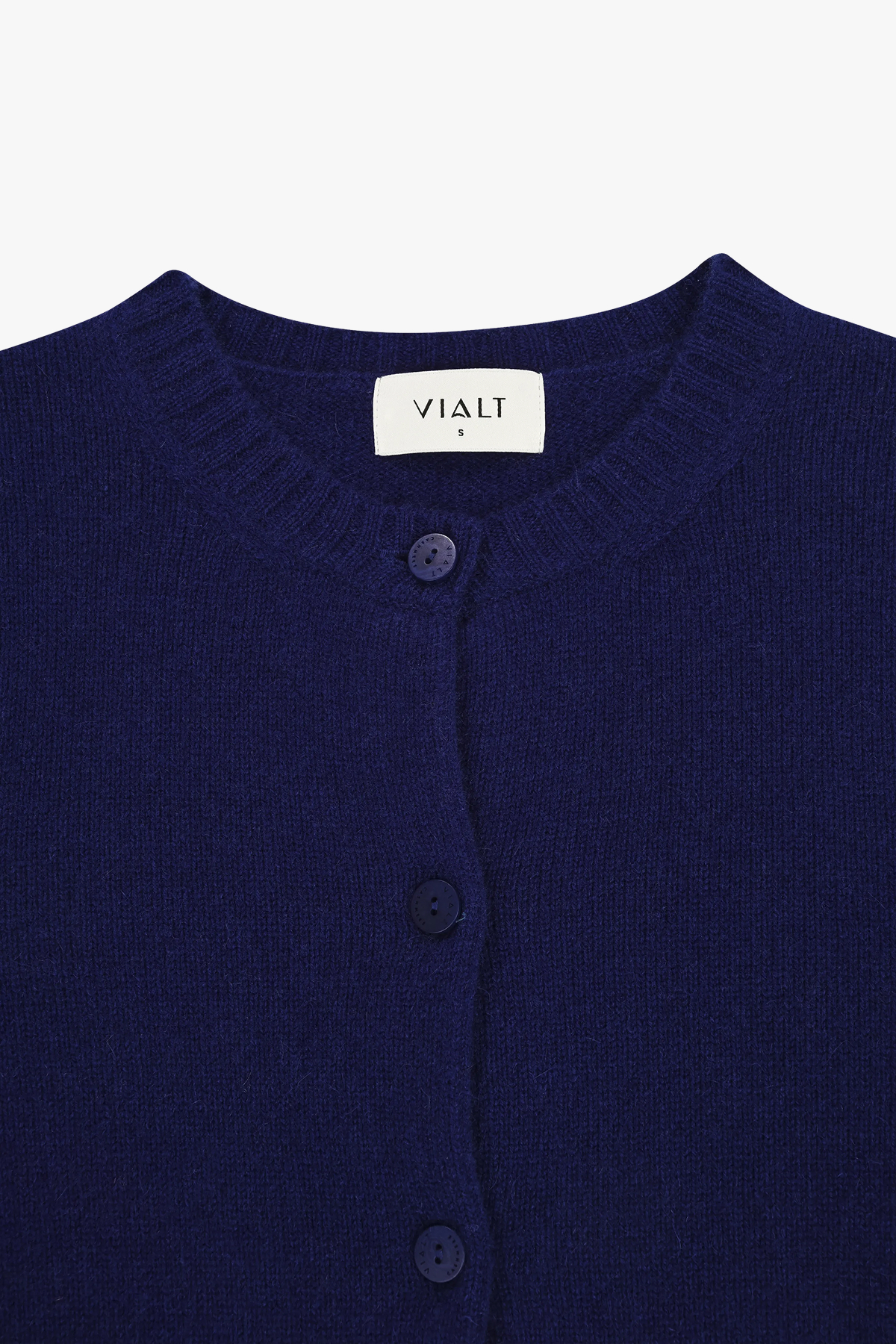 [캐시미어100] 미드게이지 베이직 라운드넥 ROYAL BLUE