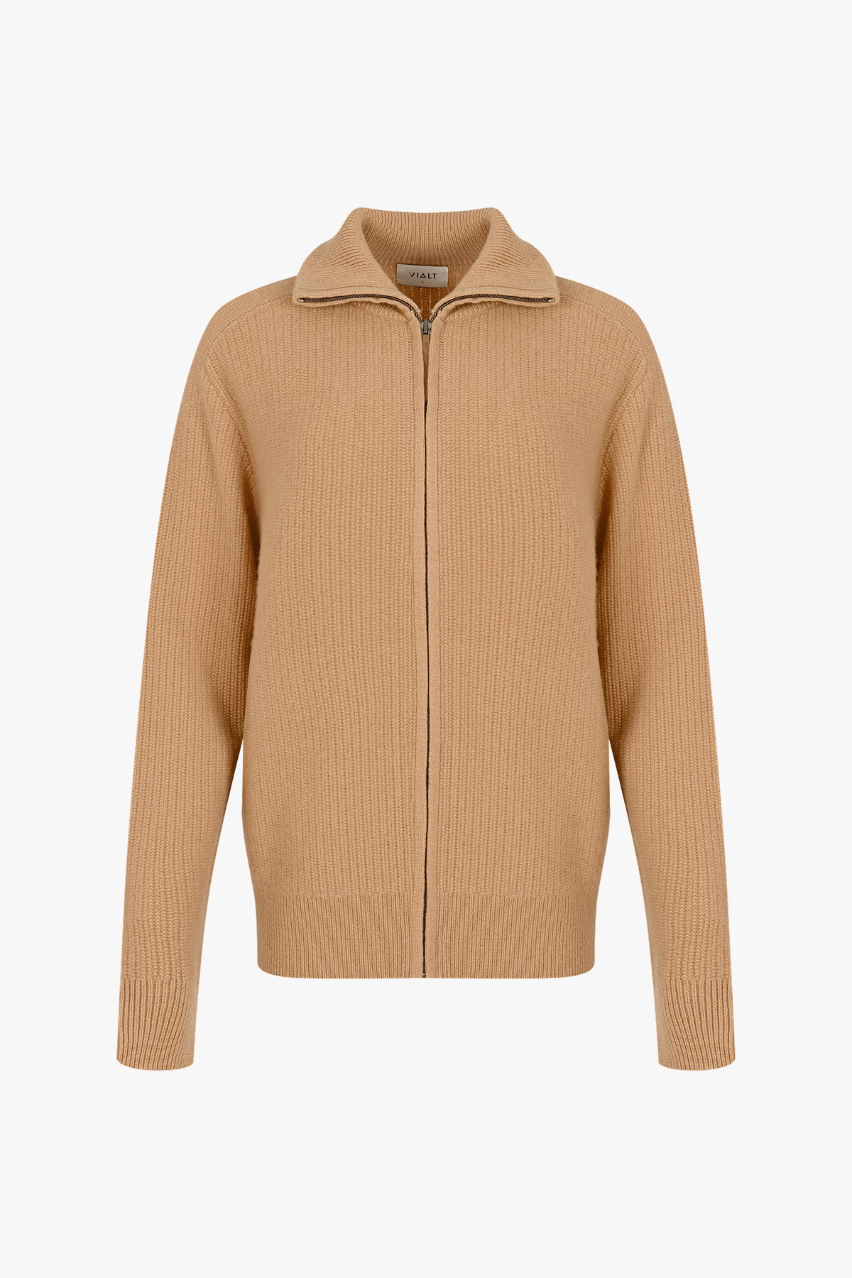 [캐시미어100] 집업 가디건 SOFT CAMEL