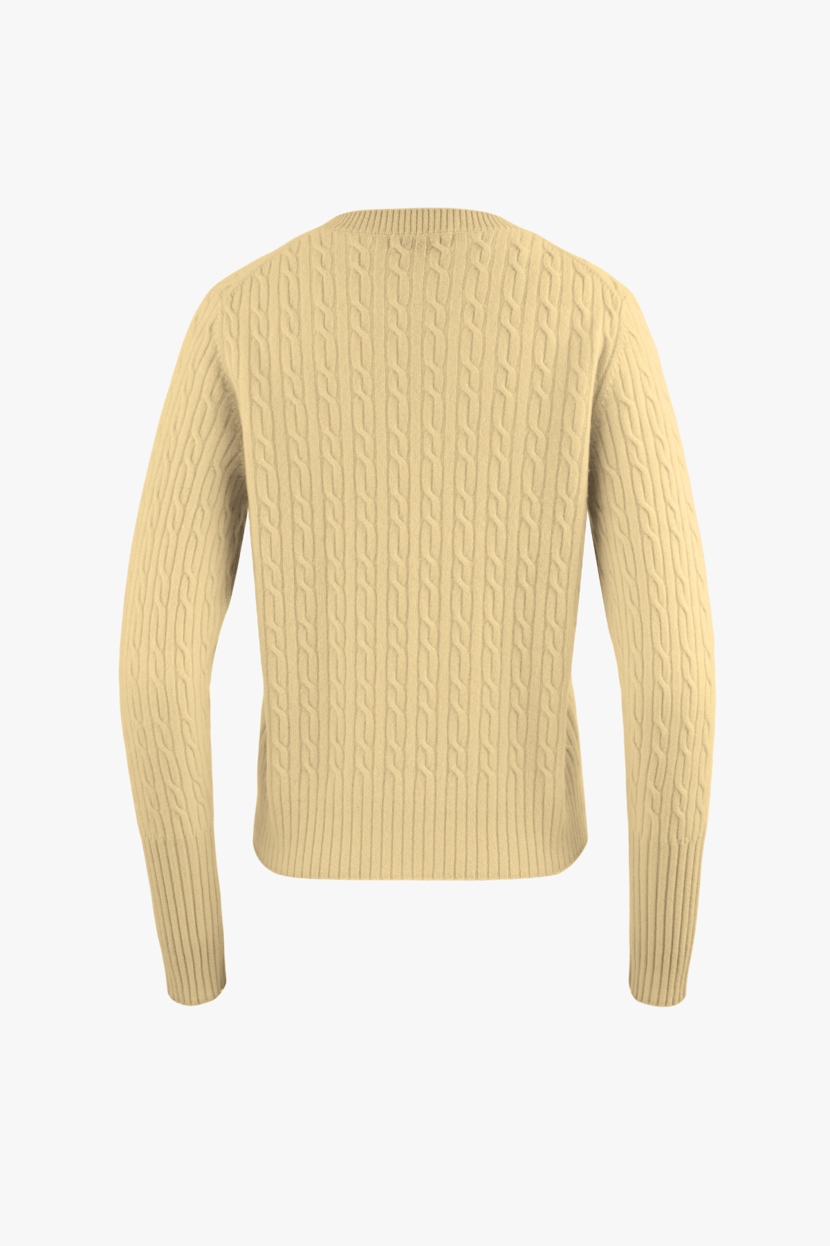 [캐시미어100] 에센셜 케이블 니트 BUTTER YELLOW