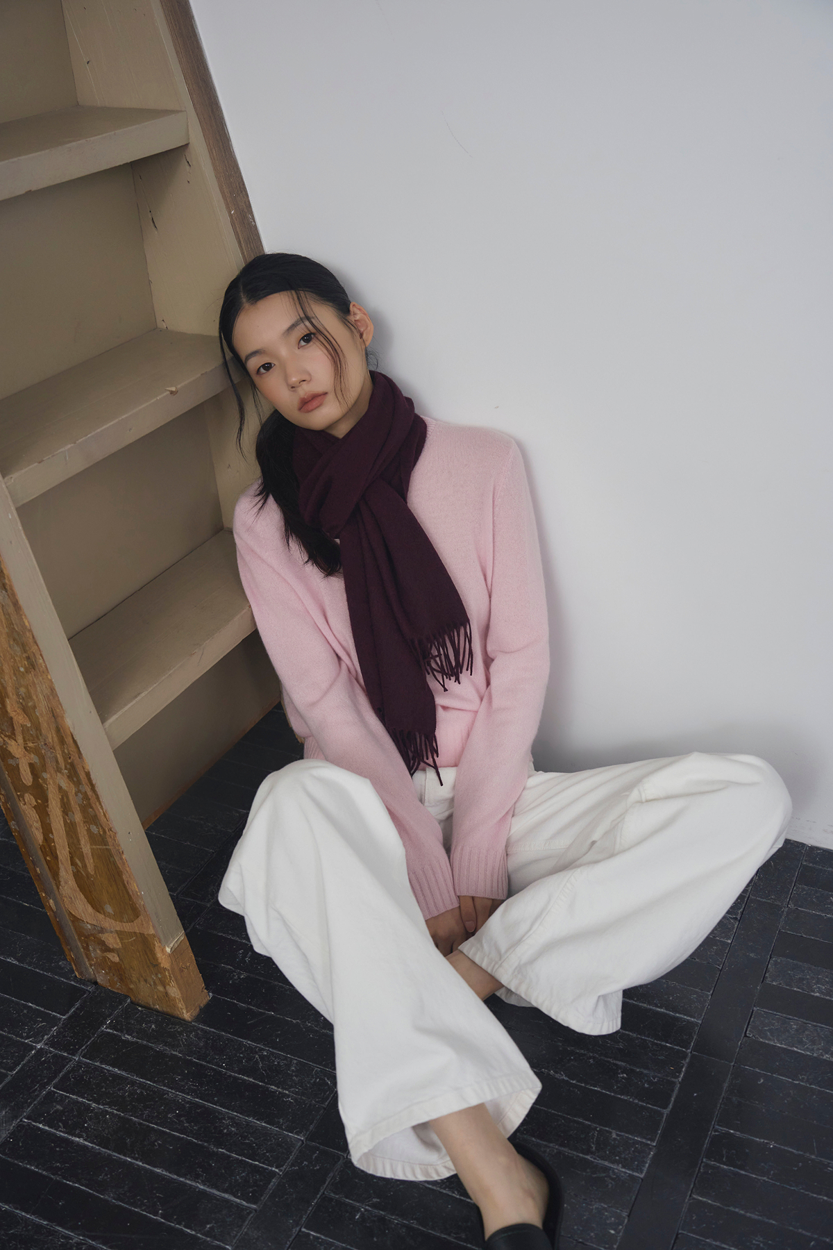 [캐시미어100] 베이직 머플러 MID GRAY 복제 복제