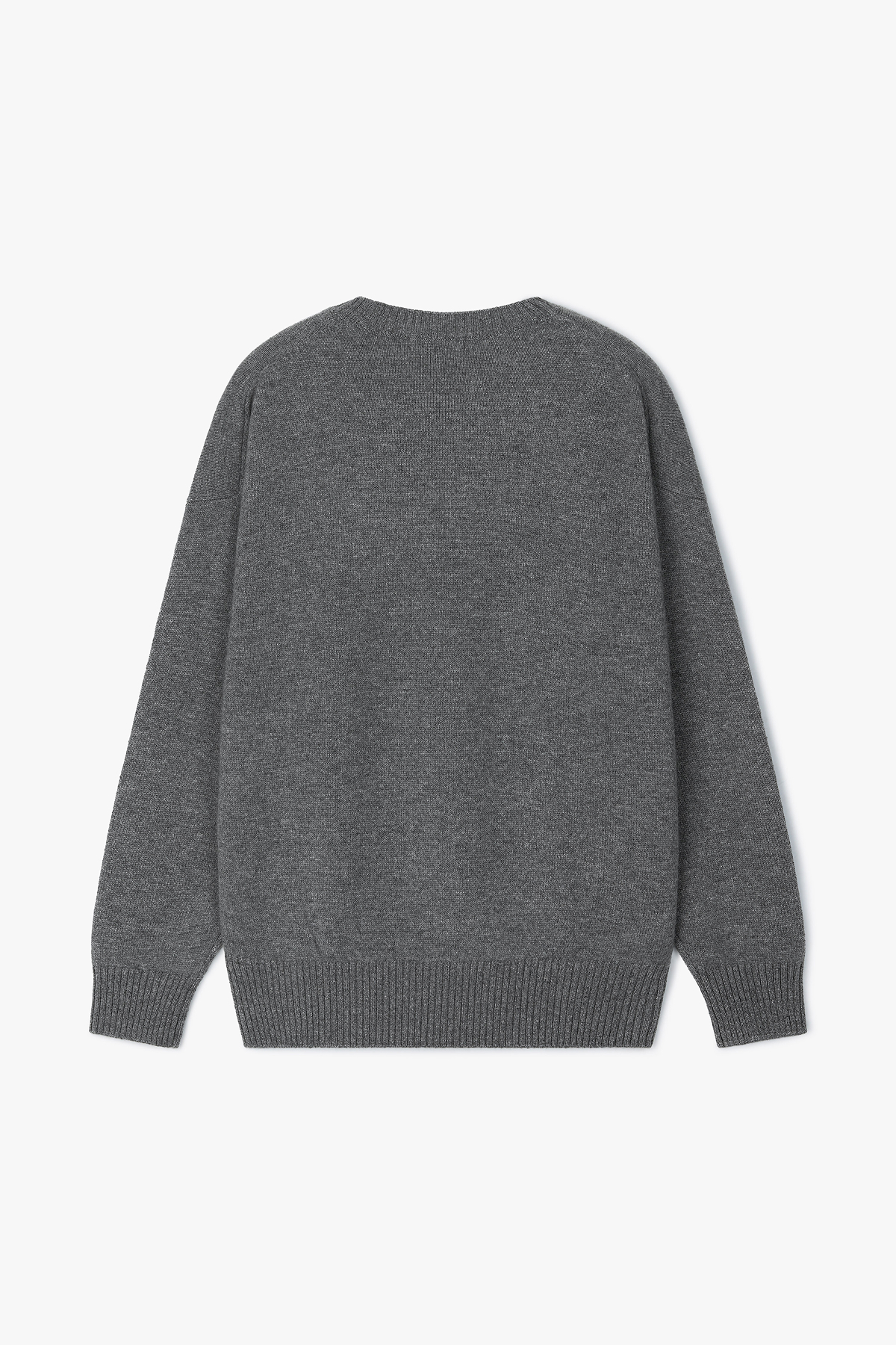 [캐시미어100] 루즈 핏 니트 스웨터 STEEL GRAY