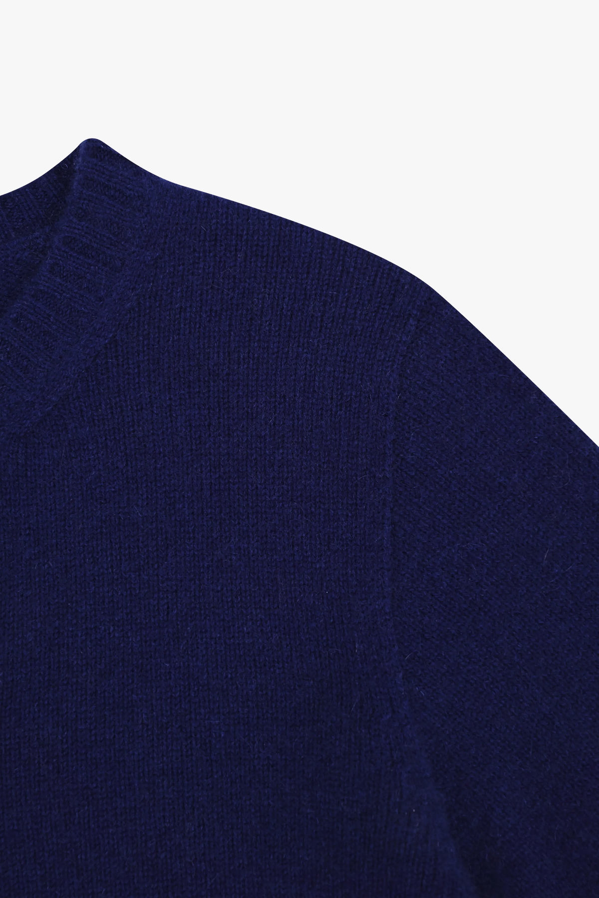 [캐시미어100] 미드게이지 베이직 라운드넥 ROYAL BLUE