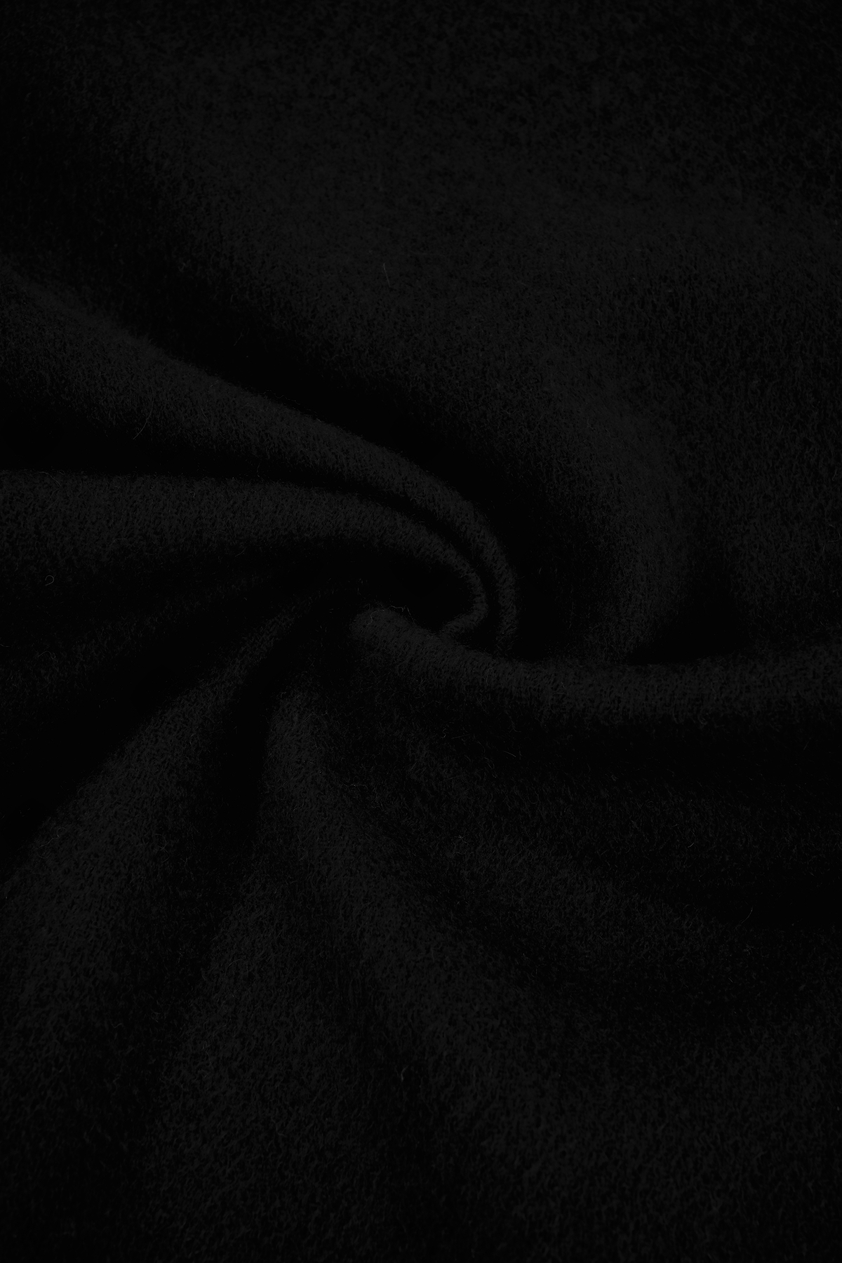 [캐시미어100] 베이직 프링지 머플러 BLACK