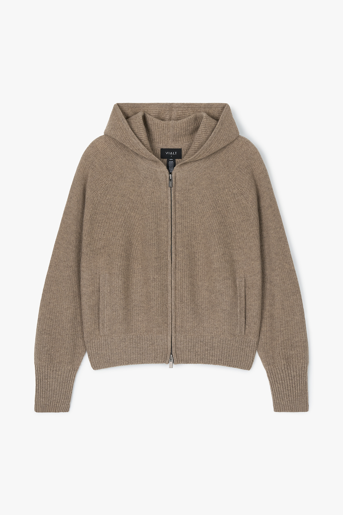 [캐시미어100] 베이직 후드 가디건 NATURAL BROWN