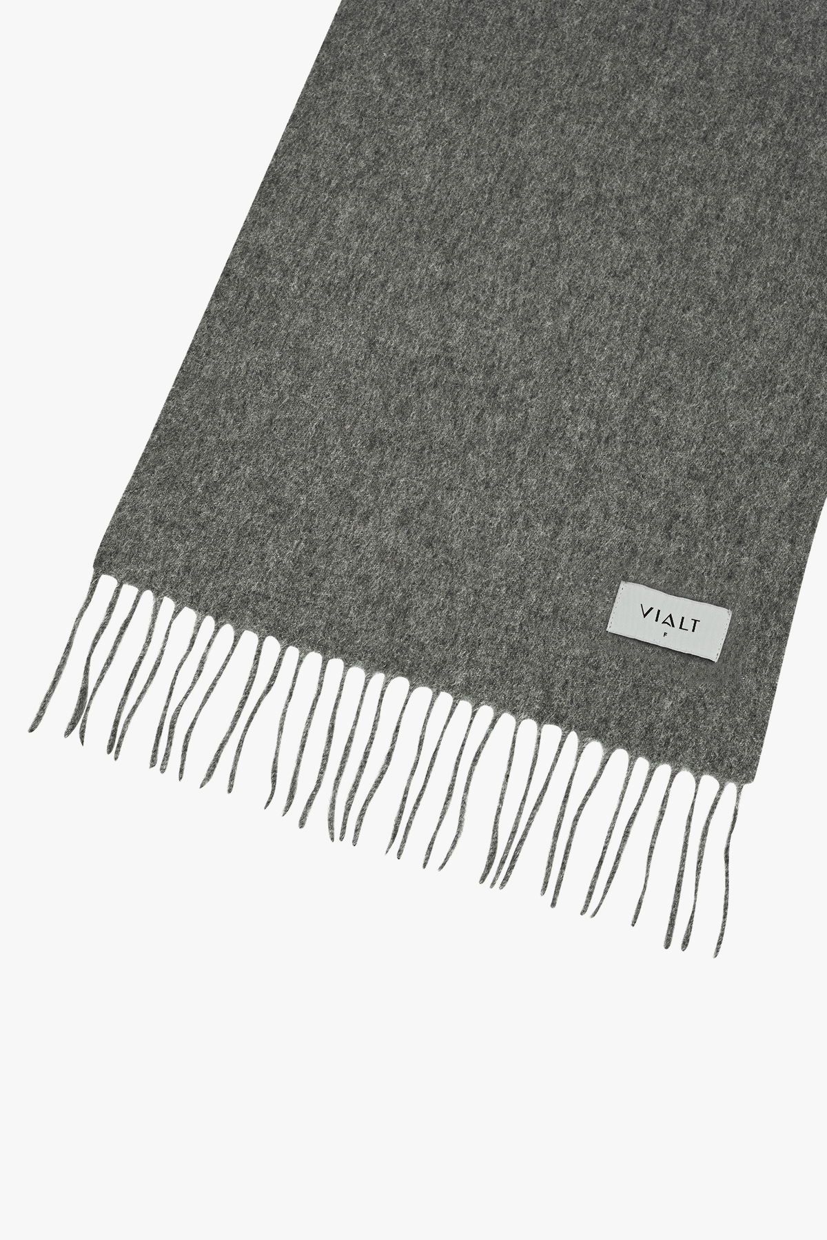 [캐시미어100] 베이직 프링지 머플러 MID GRAY