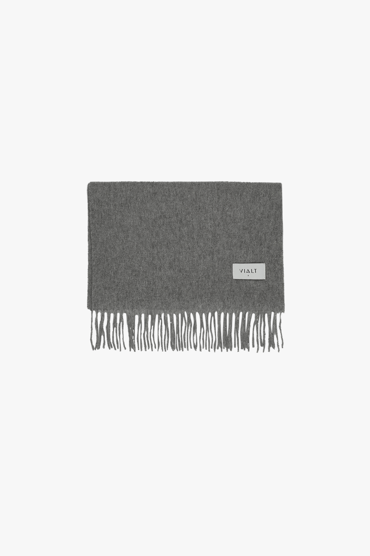 [캐시미어100] 베이직 프링지 머플러 MID GRAY