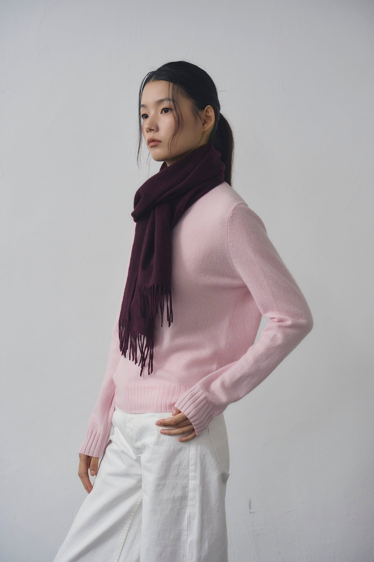 [캐시미어100] 베이직 머플러 MID GRAY 복제 복제