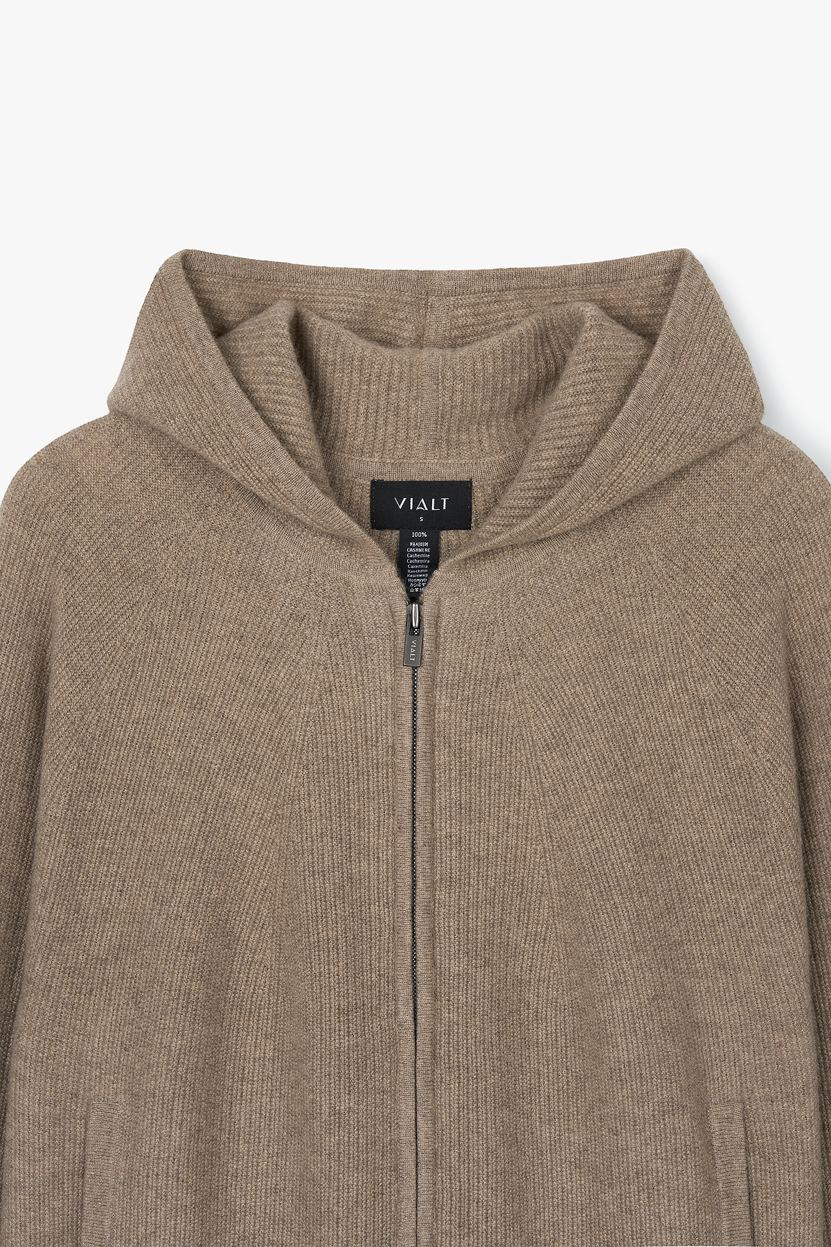 [캐시미어100] 베이직 후드 가디건 NATURAL BROWN