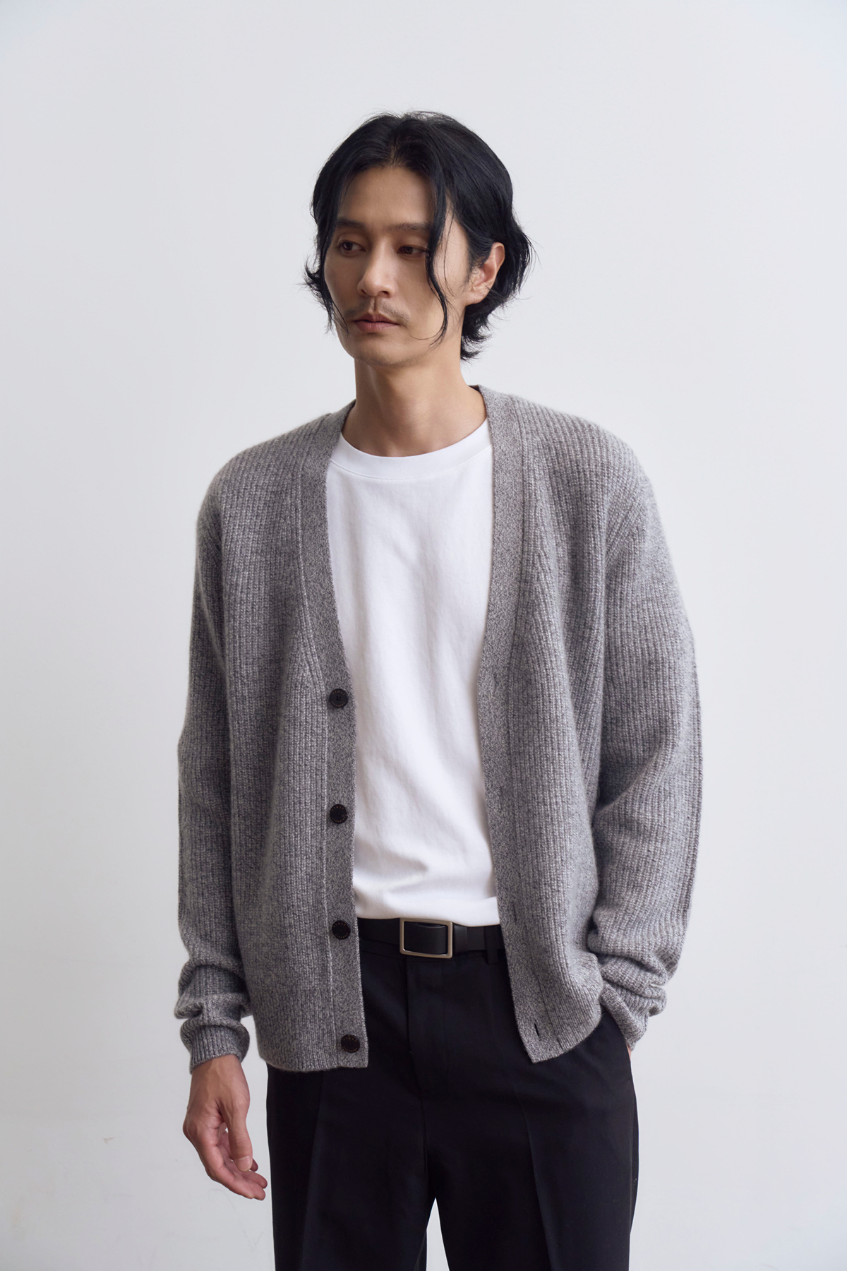 [캐시미어100] 하찌 가디건 GRAY