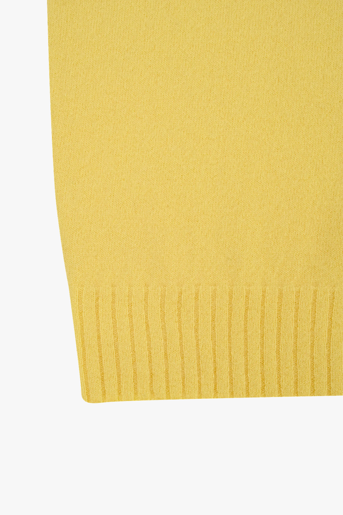 [캐시미어100] 에센셜 베이직 라운드넥 니트 SOFT YELLOW