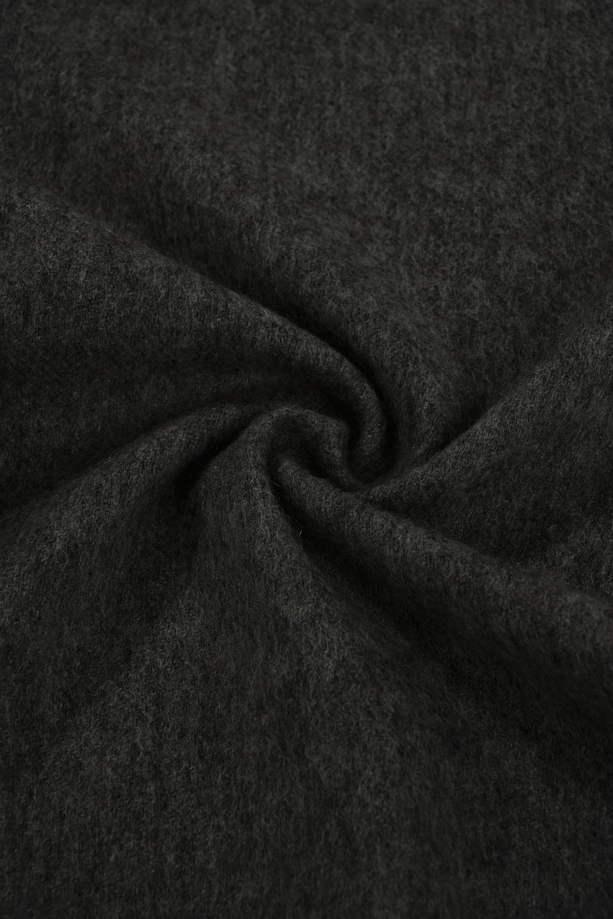 [캐시미어100] 베이직 프링지 머플러 CHARCOAL