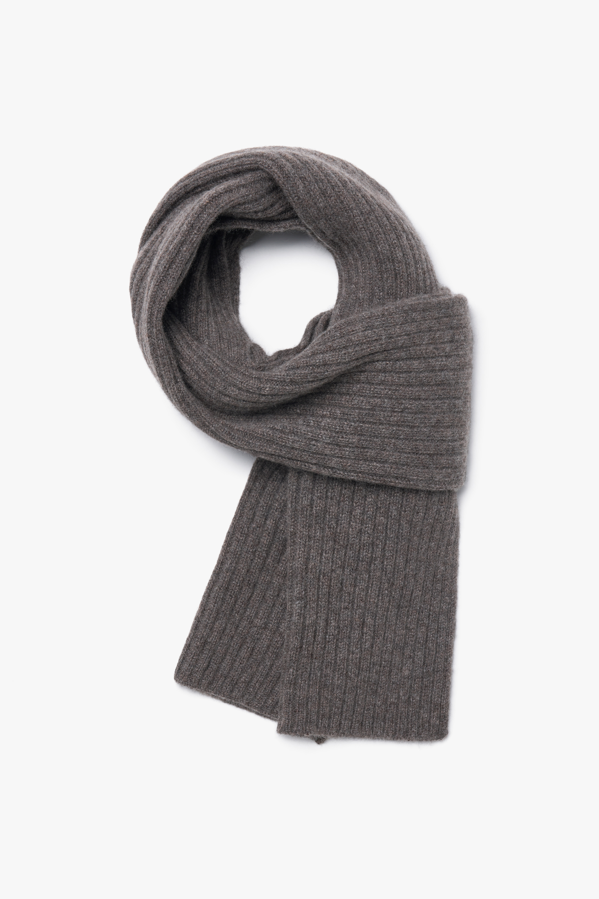 [캐시미어100] 베이직 립 머플러 MELANGE CHARCOAL