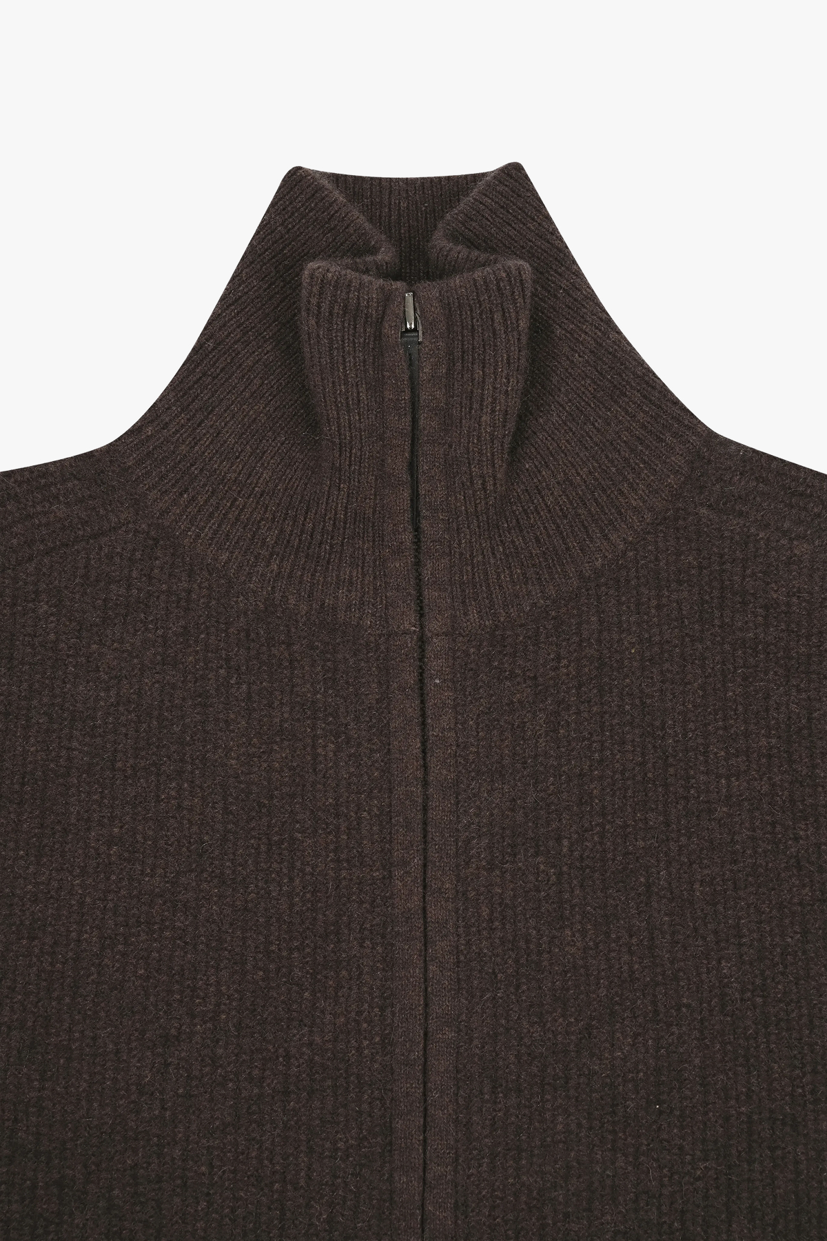 [캐시미어100] 집업 가디건 MAHOGANY BROWN