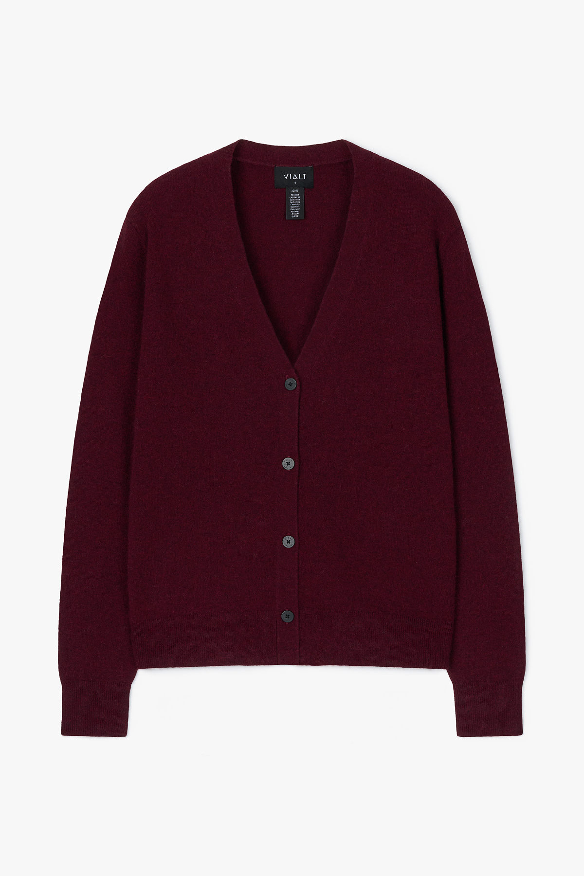 [캐시미어100] 베이직 브이넥 가디건 BURGUNDY