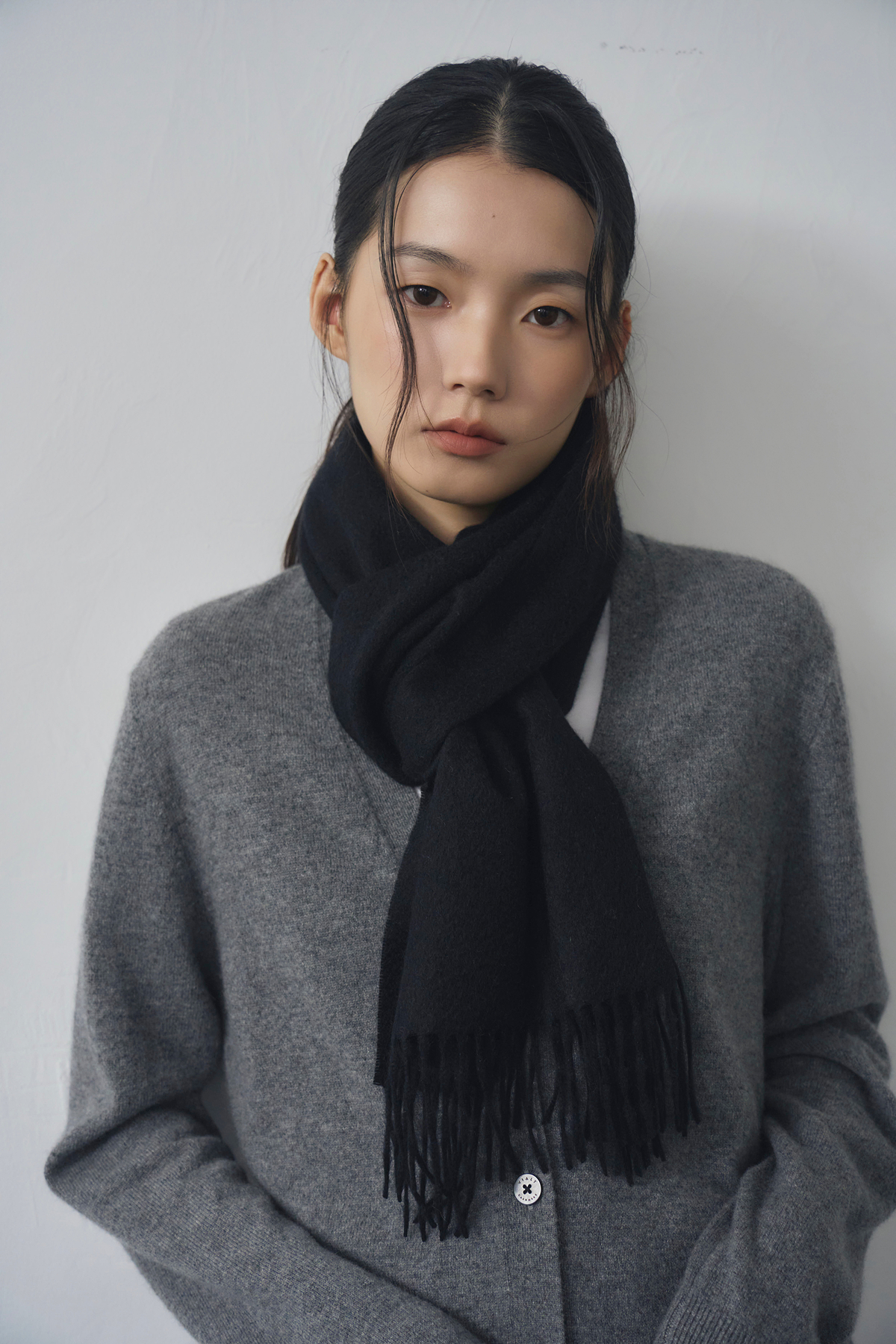 [캐시미어100] 베이직 머플러 MID GRAY 복제