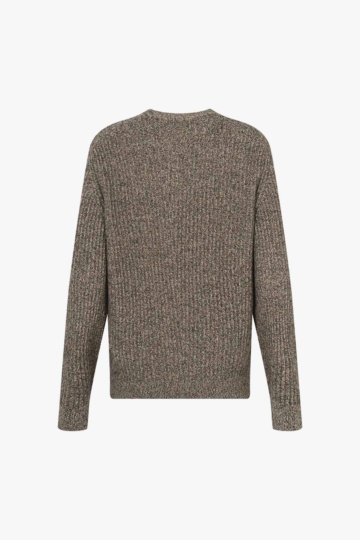 [캐시미어100] 하찌 라운드 니트 TWEED BROWN