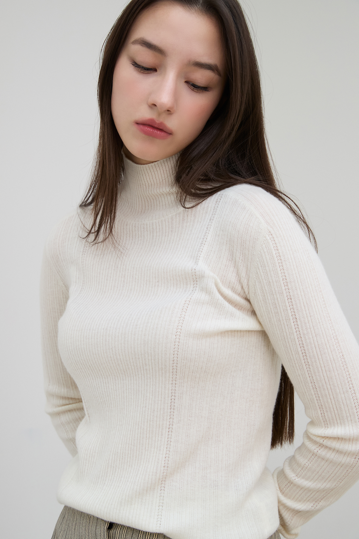 [캐시미어100] 에센셜 파인 터틀넥 BEIGE 복제 복제