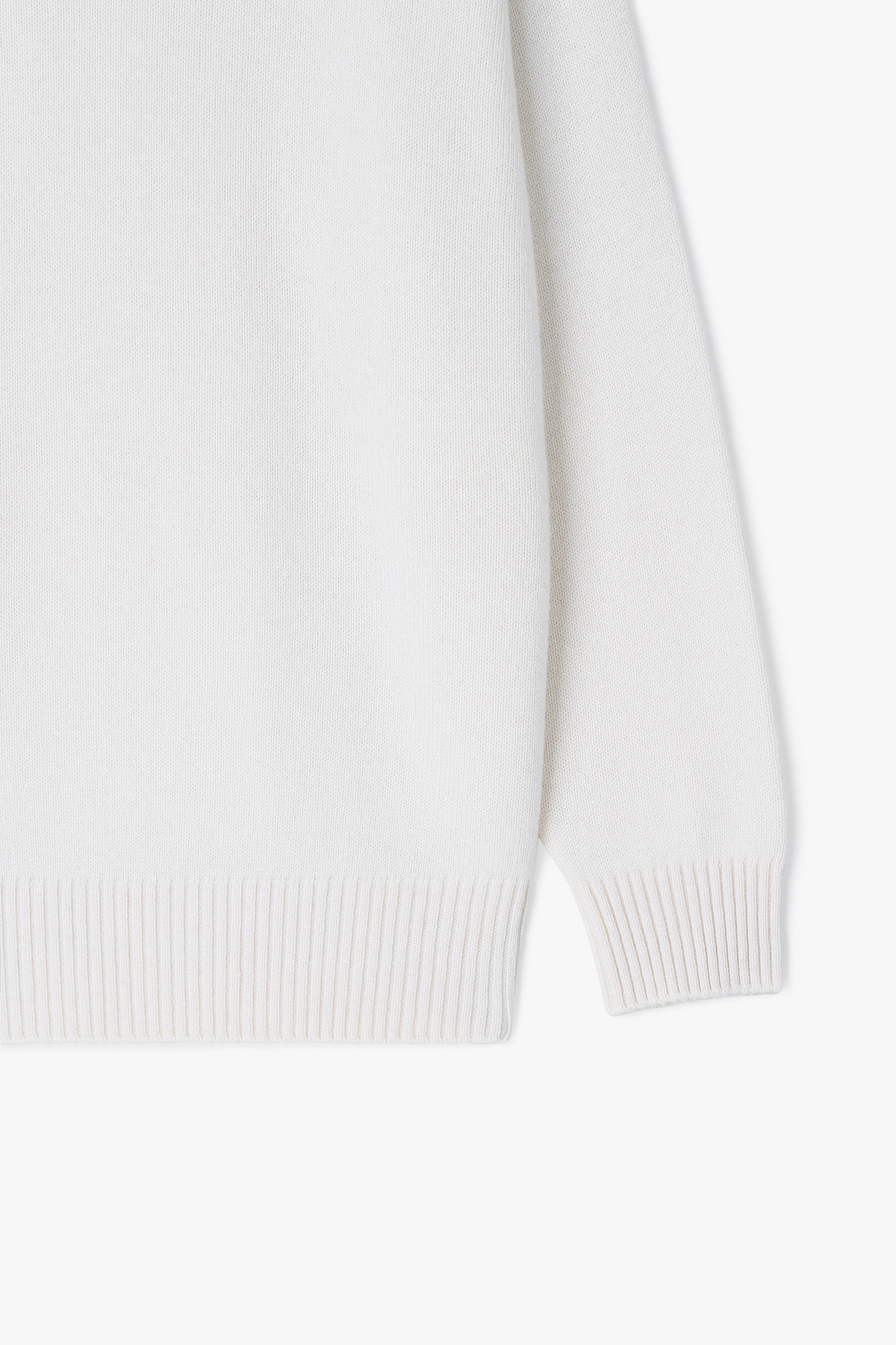 [캐시미어100] 루즈 핏 니트 스웨터 WHITE