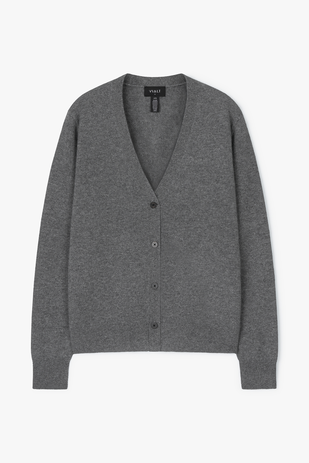 [캐시미어100] 베이직 브이넥 가디건 STEEL GRAY
