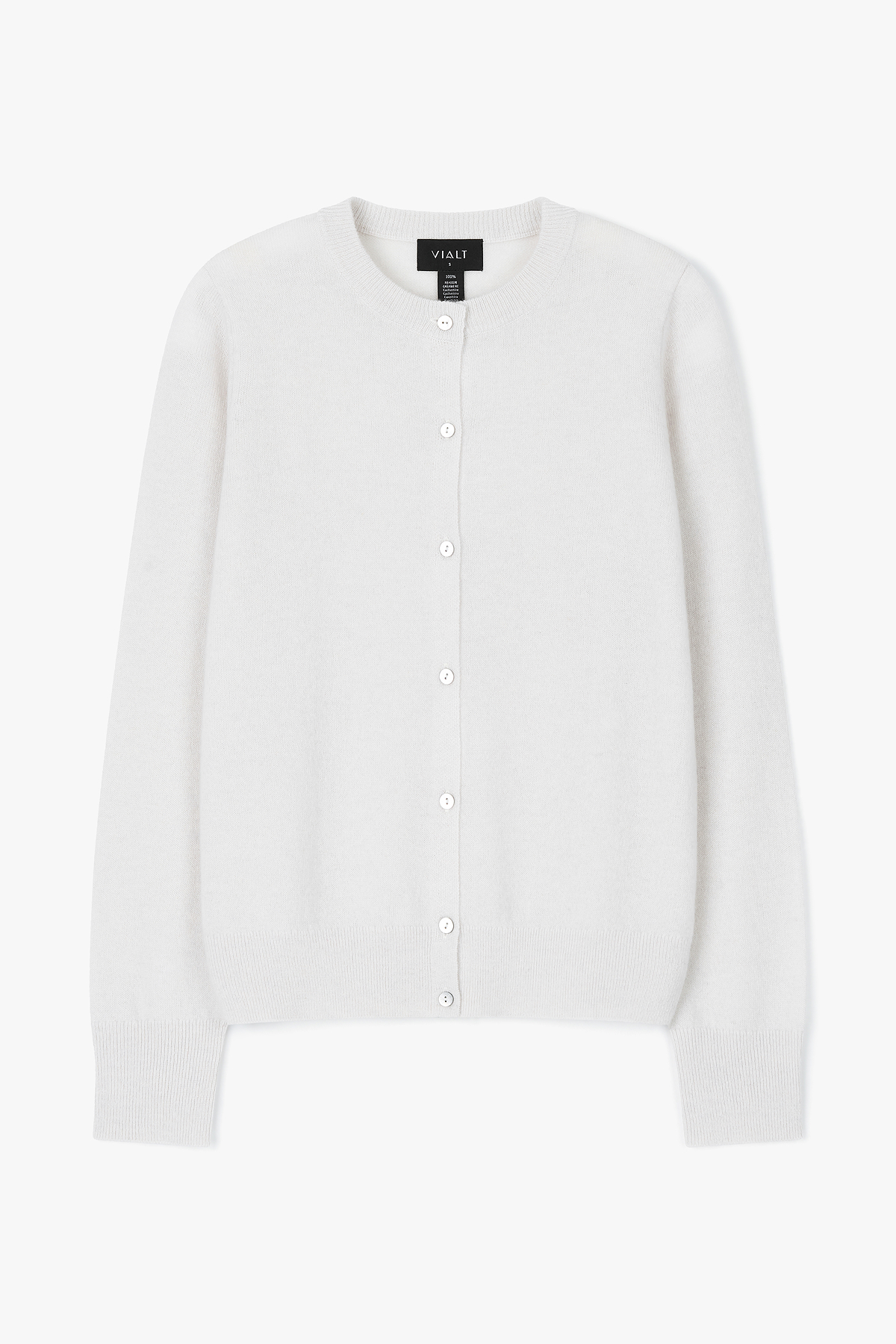 [캐시미어100] 베이직 라운드넥 가디건 LIGHT MELANGE GRAY