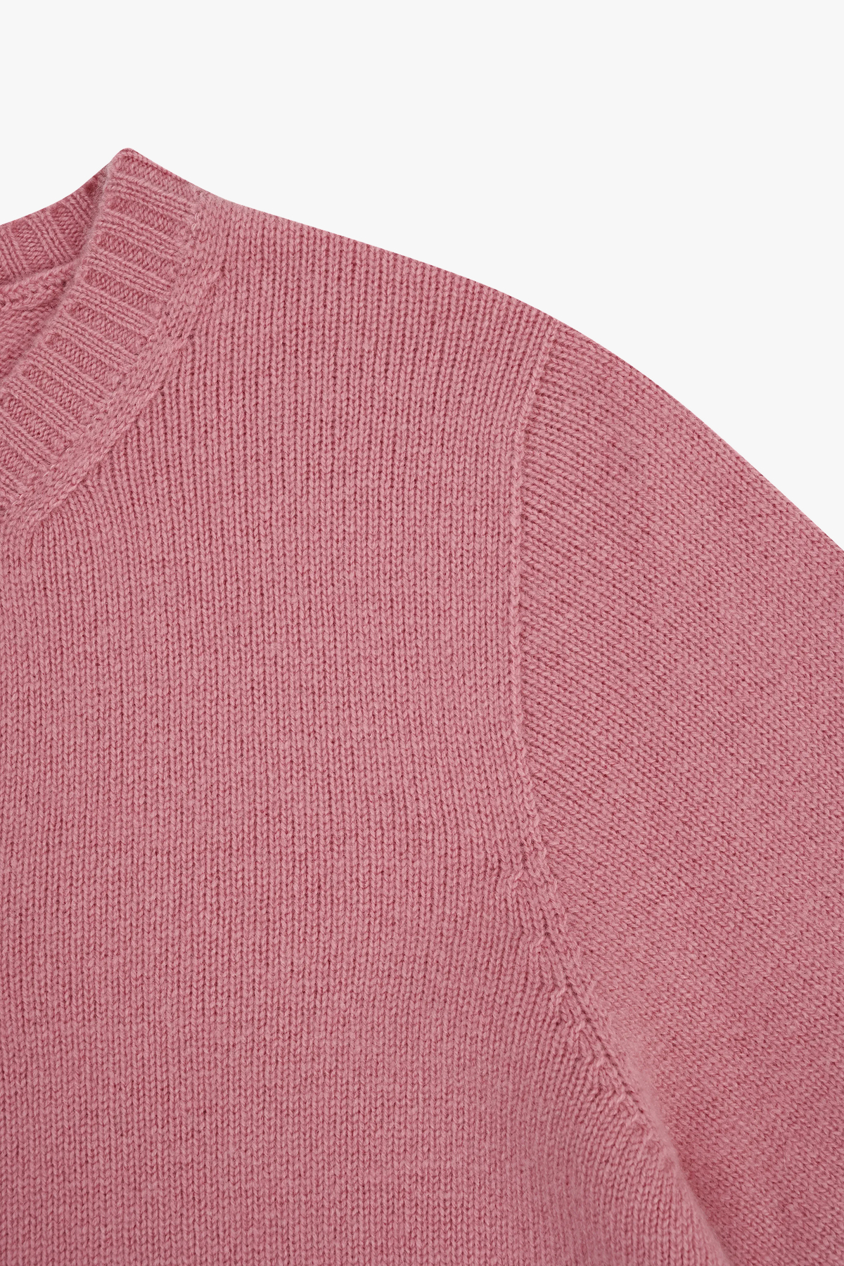 [캐시미어100] 미드게이지 베이직 라운드넥 PINK