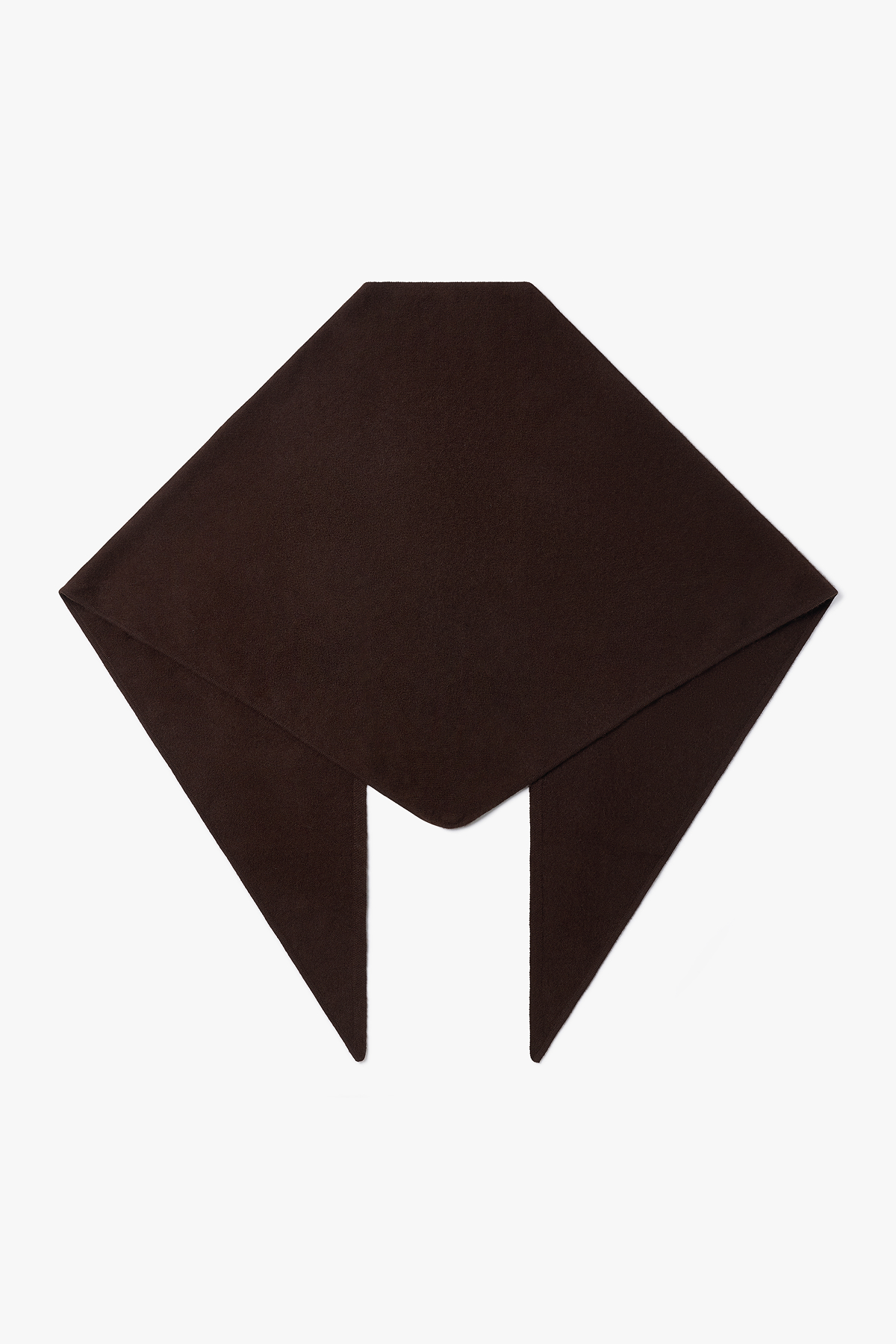 [캐시미어100] 삼각 숄 머플러 CHOCO BROWN