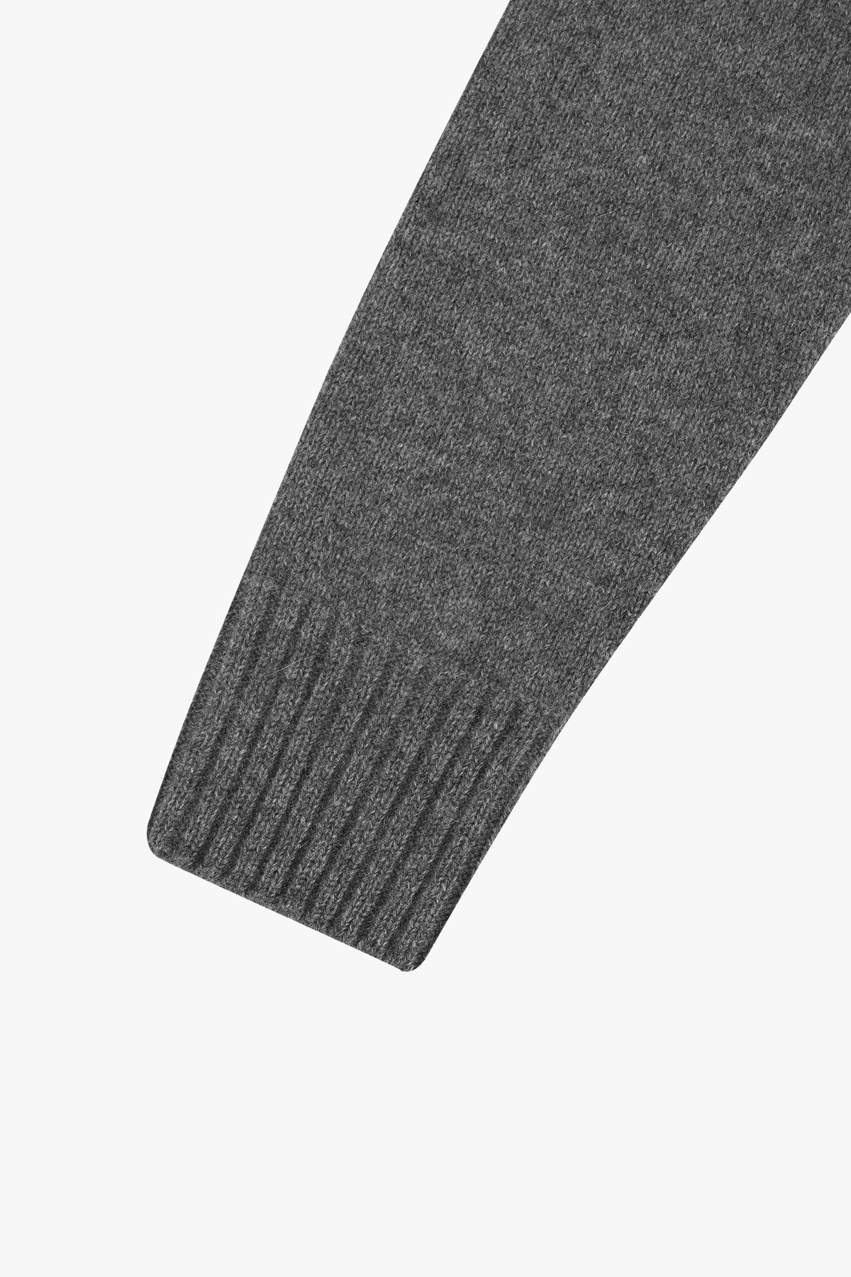 [캐시미어100] 미드게이지 베이직 라운드넥 STEEL GRAY