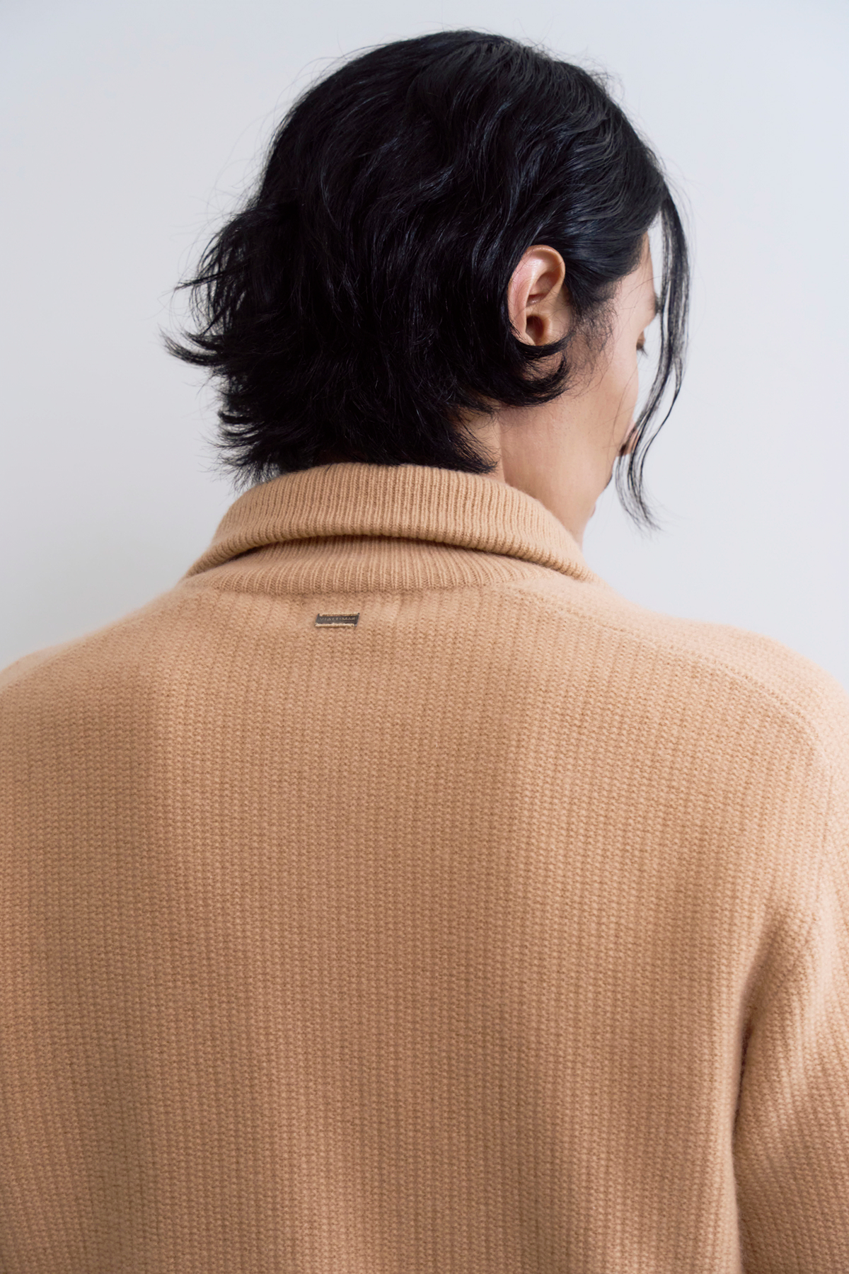 [캐시미어100] 집업 가디건 SOFT CAMEL