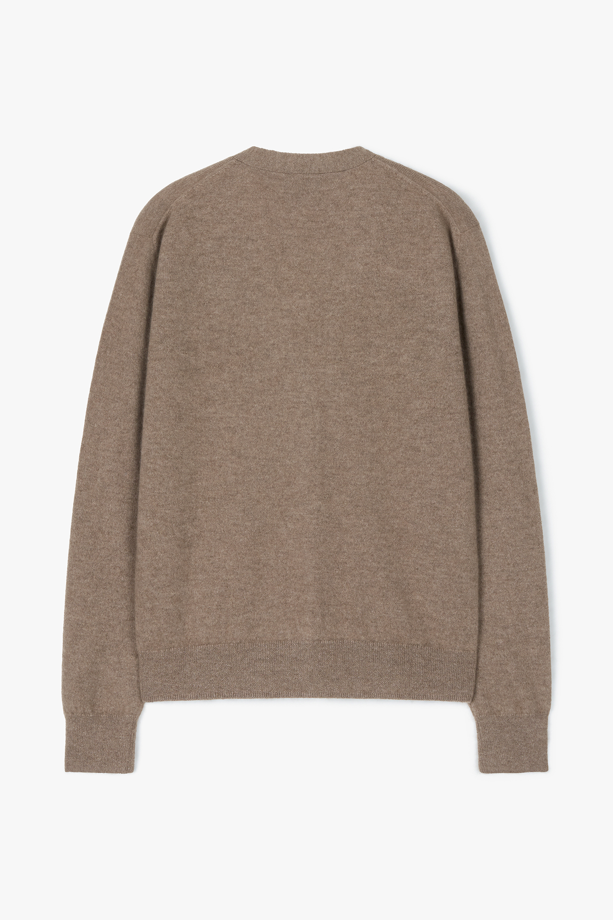 [몽골 캐시미어100] 오가닉 브이넥 가디건 NATURAL BROWN