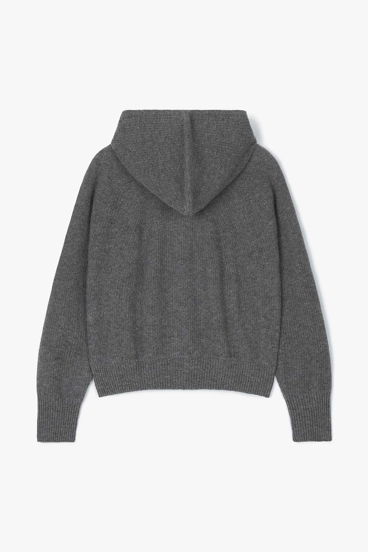 [캐시미어100] 베이직 후드 가디건 STEEL GRAY