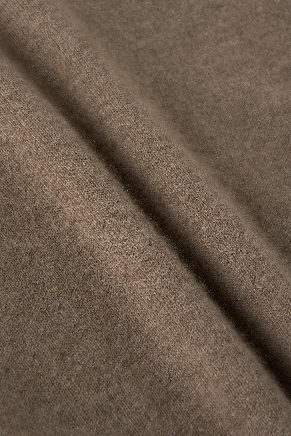 [몽골 캐시미어100] 오가닉 브이넥 니트 NATURAL BROWN