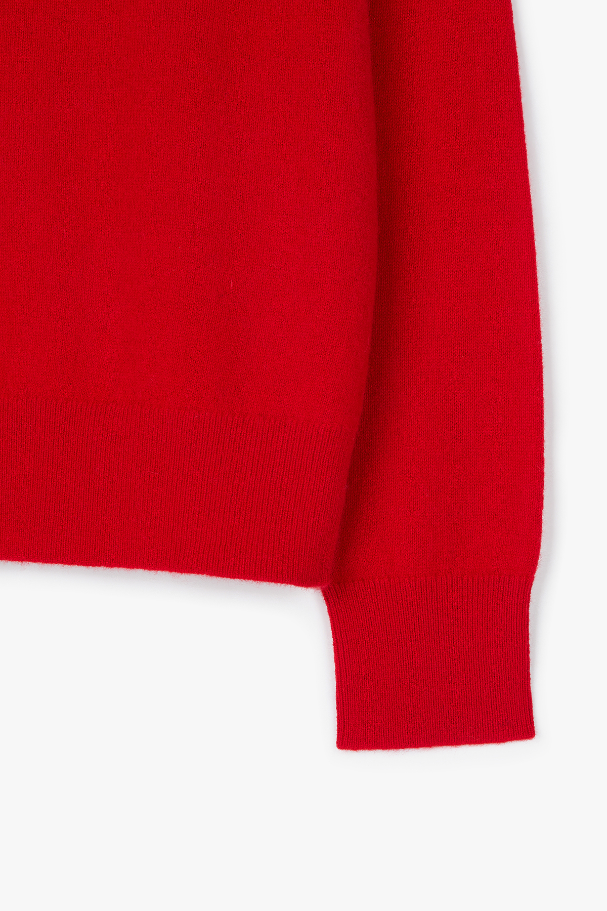 [캐시미어100] 베이직 라운드넥 가디건 RED