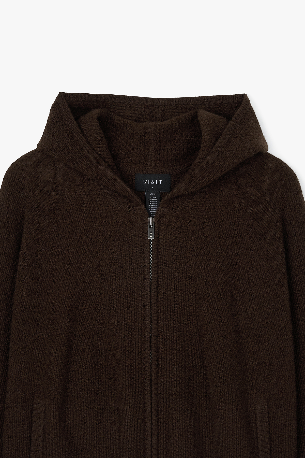 [캐시미어100] 베이직 후드 가디건 CHOCO GRAY