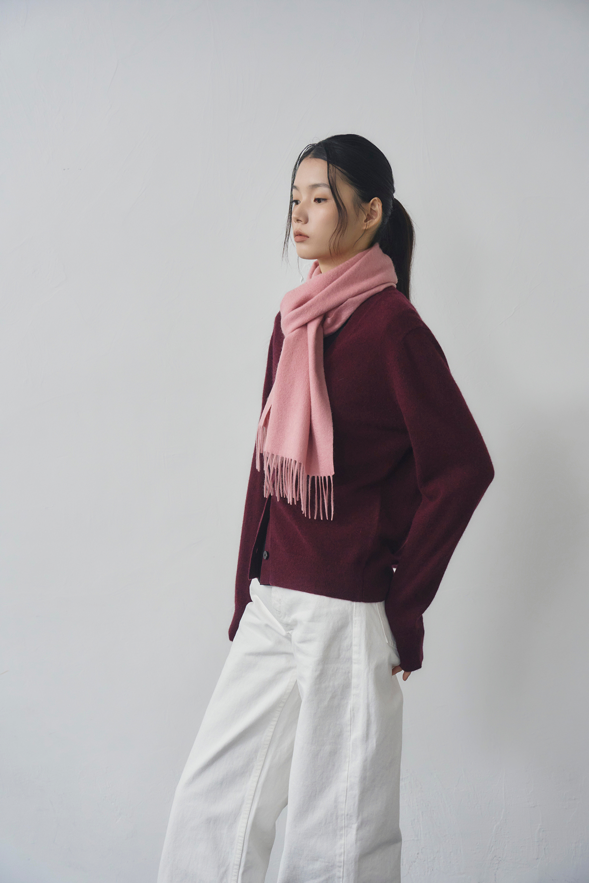 [캐시미어100] 베이직 머플러 PINK