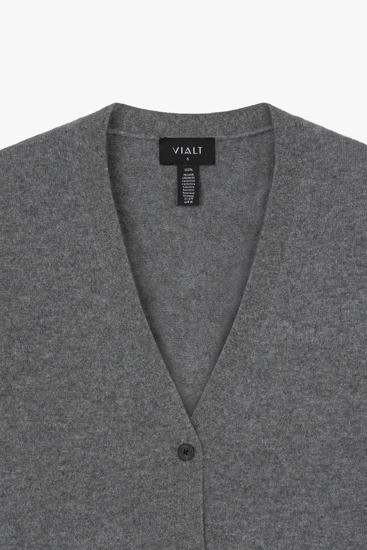[캐시미어100] 베이직 브이넥 가디건 STEEL GRAY