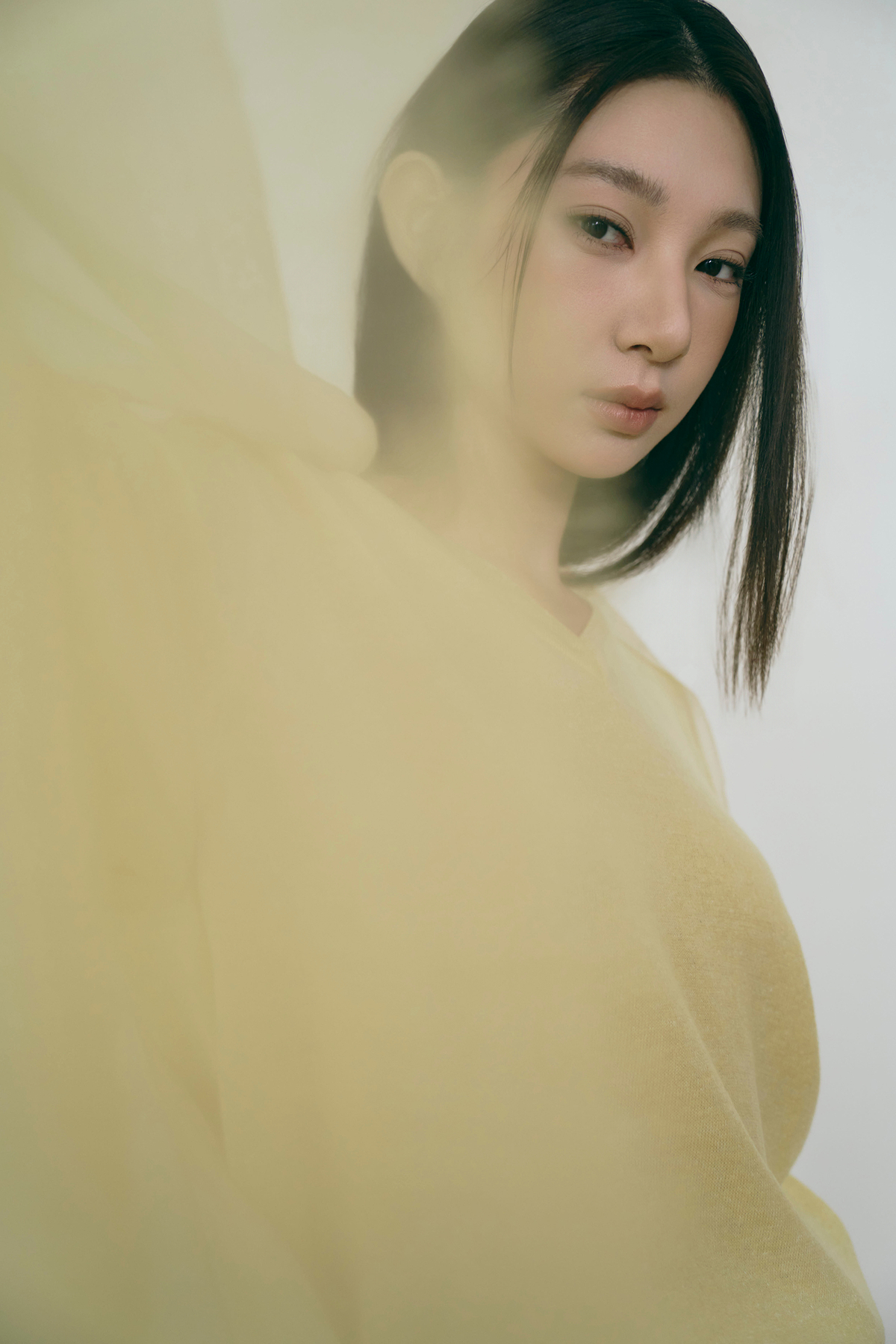 [소모 캐시미어100] 라이트 머플러 BUTTER YELLOW