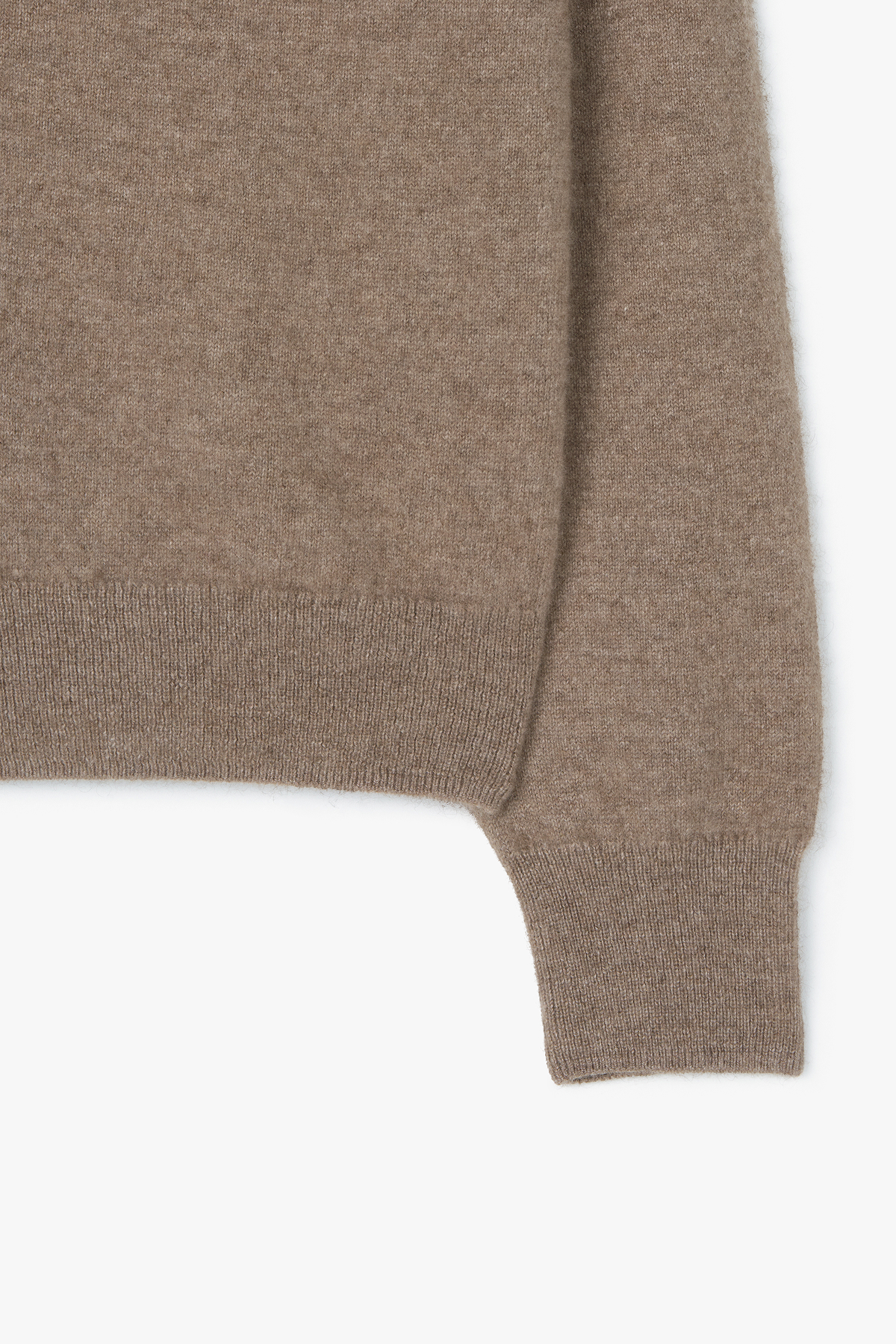 [몽골 캐시미어100] 오가닉 브이넥 가디건 NATURAL BROWN