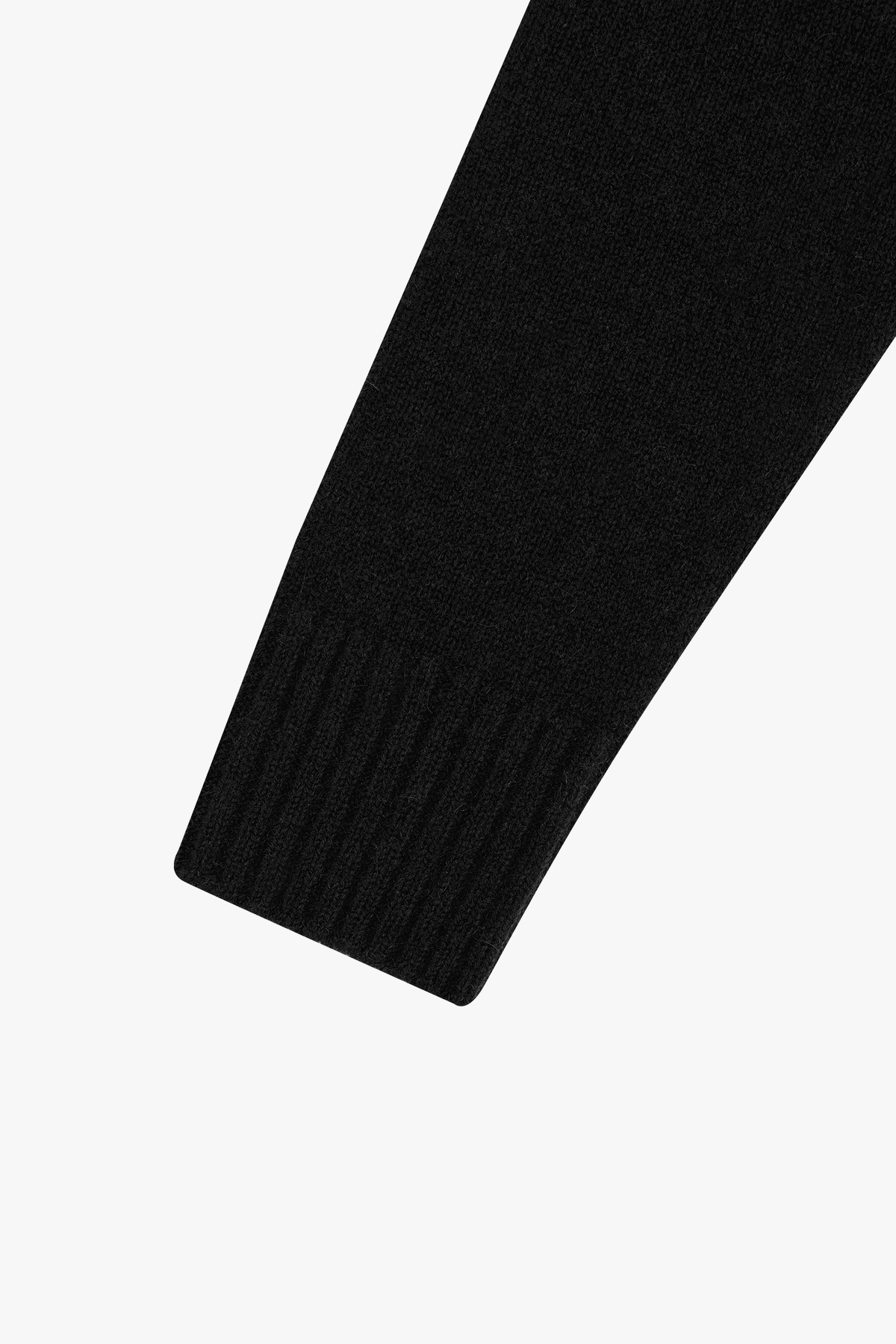 [캐시미어100] 미드게이지 베이직 라운드넥 BLACK