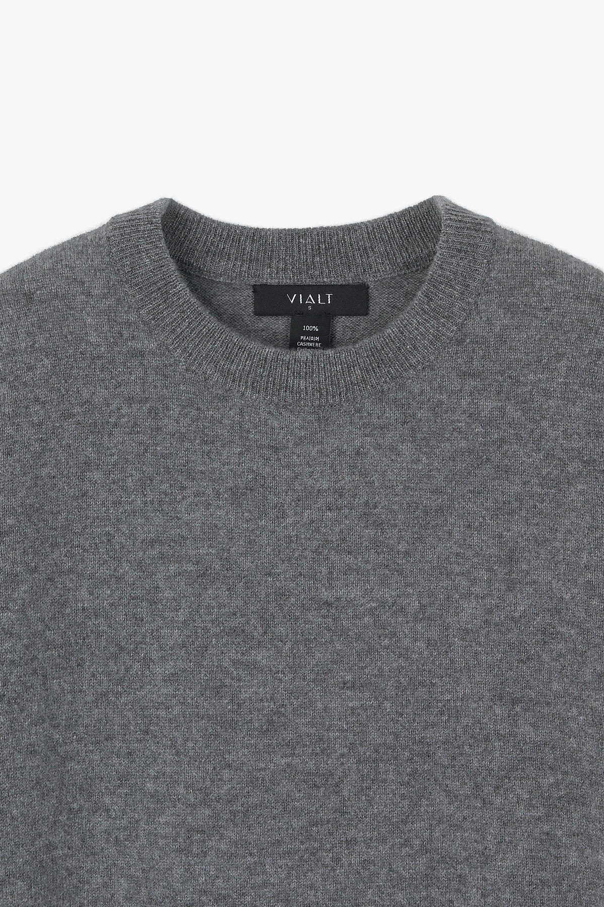 [캐시미어100] 베이직 반팔 니트 STEEL GRAY