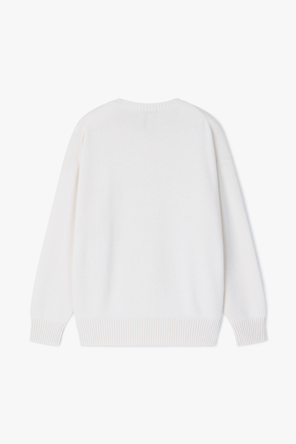 [캐시미어100] 루즈 핏 니트 스웨터 WHITE