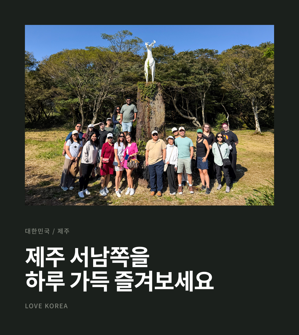 제주 서·남부 하루 버스 투어