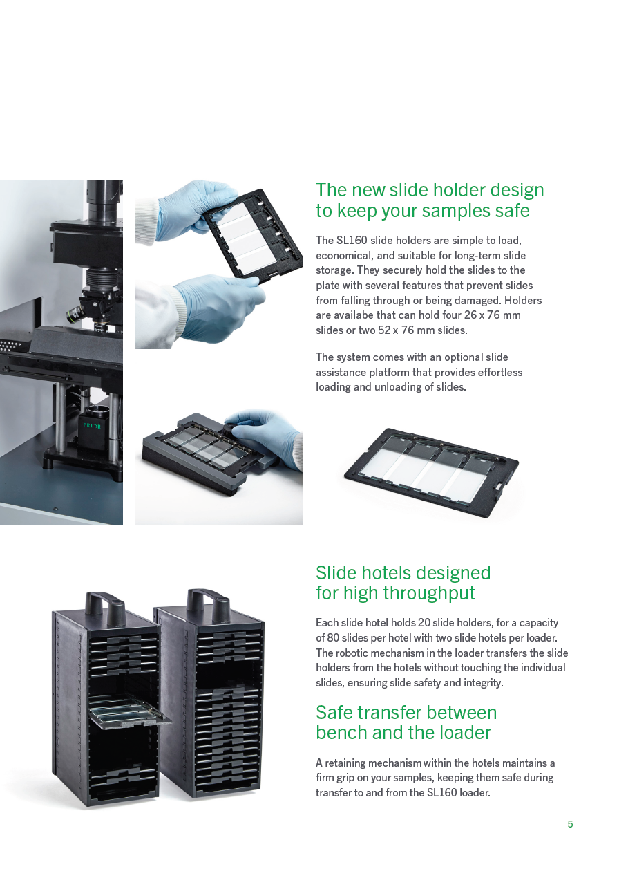 대량 시편 처리에 최적화된 Prior SL160 현미경 로딩 장치