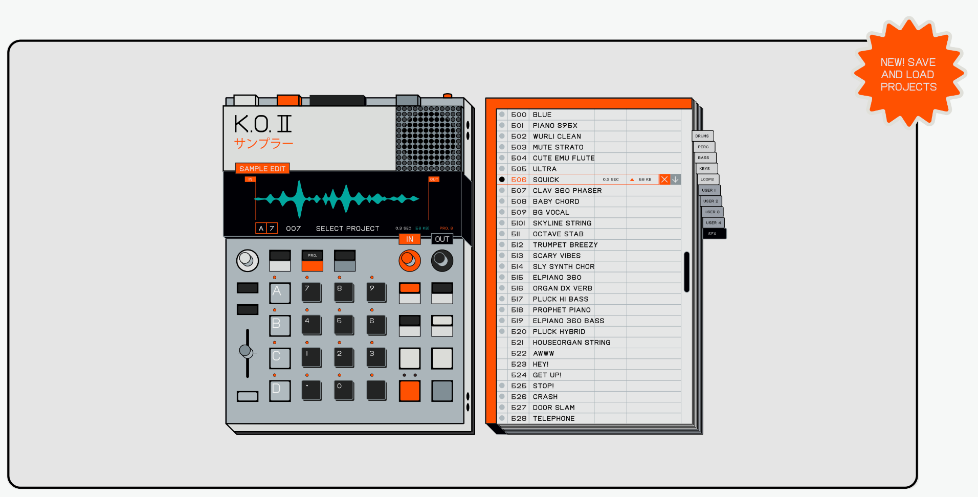 teenage engineering EP-133 K.O. II (128MB)