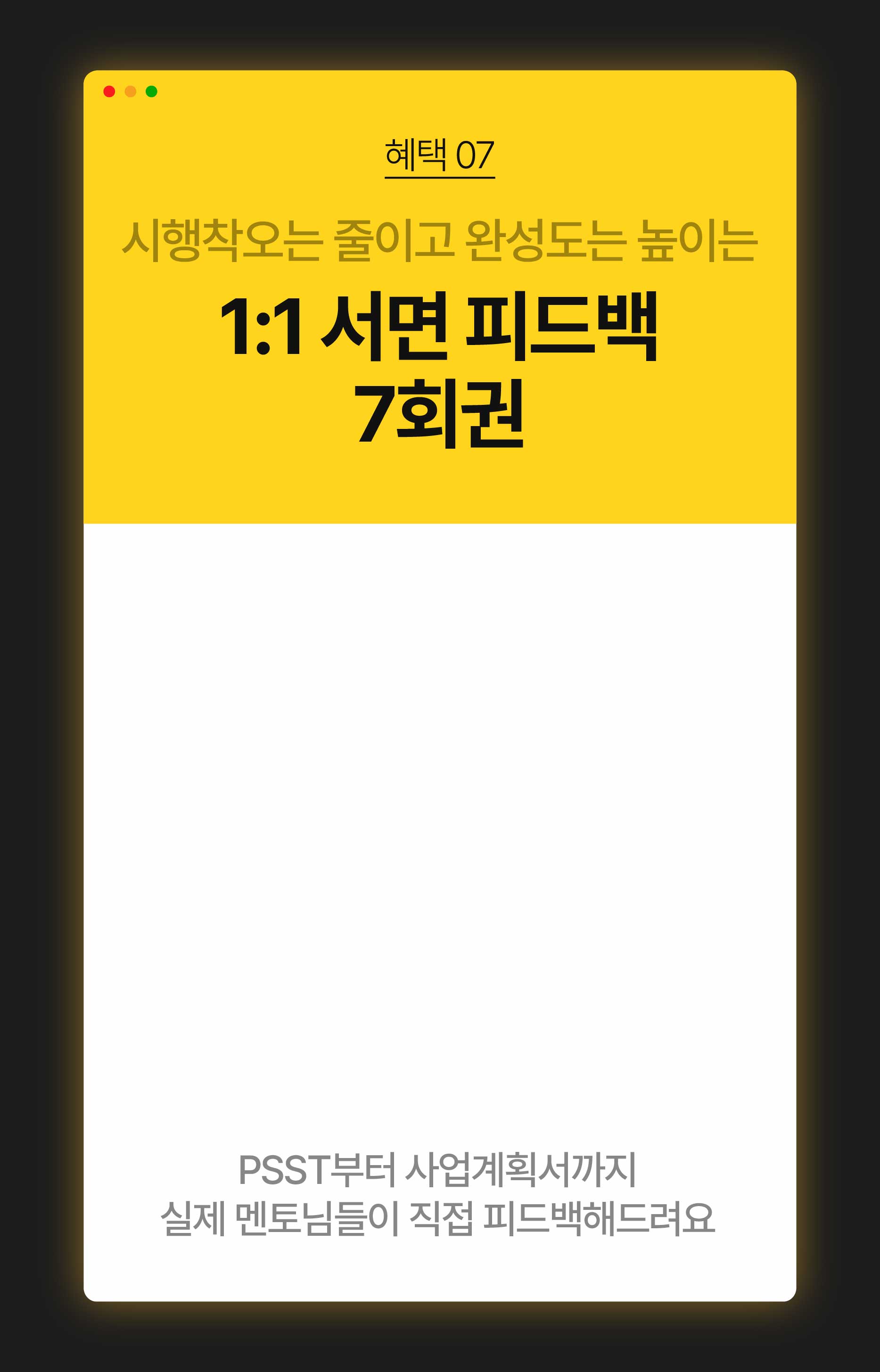 [Pro] 정부지원 1억 확보를 위한 1:1 맞춤형 사업계획서 컨설팅