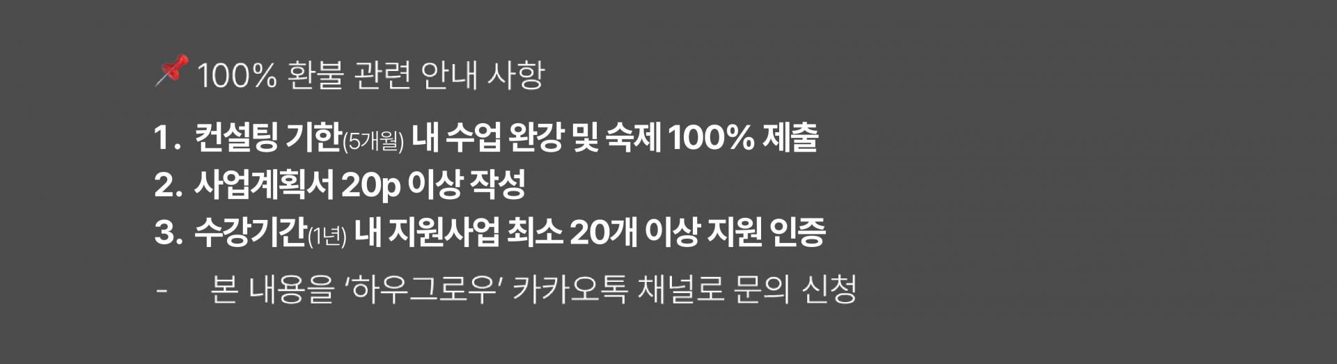 [Pro] 정부지원 1억 확보를 위한 1:1 맞춤형 사업계획서 컨설팅