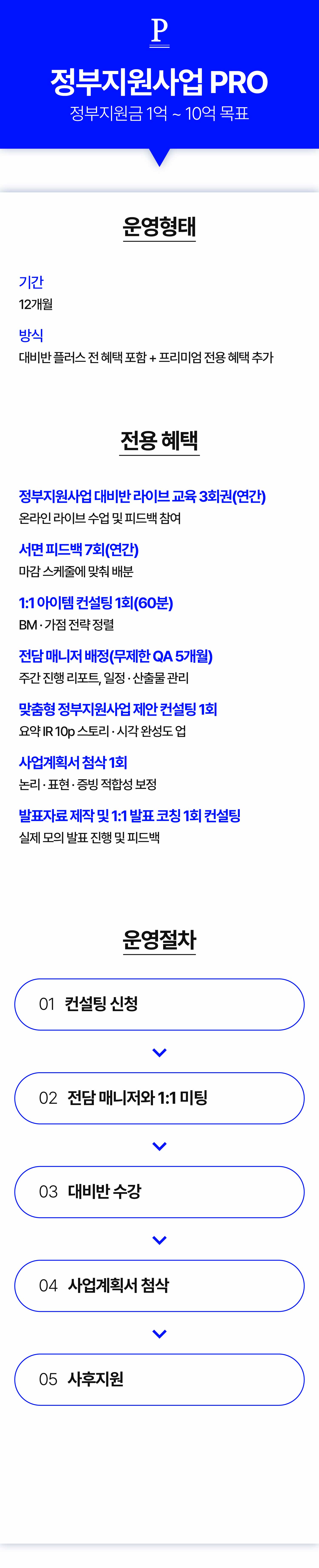 [Pro] 정부지원 1억 확보를 위한 1:1 맞춤형 사업계획서 컨설팅