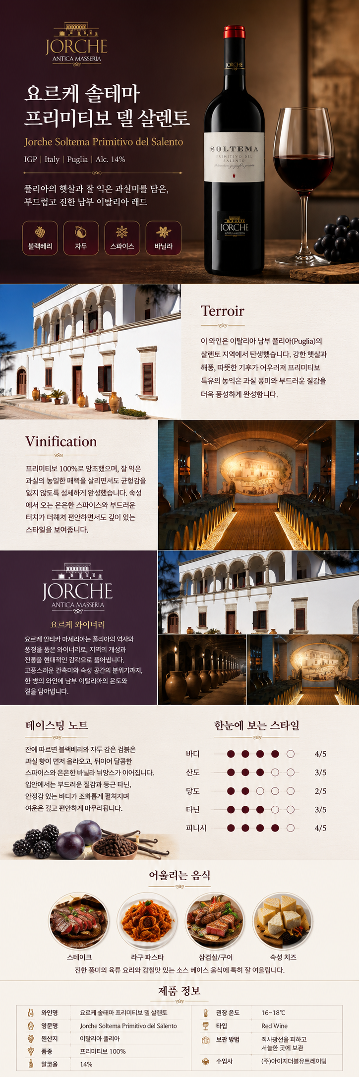[메라노 와인 어워드 수상작] 요르케 솔테마 프리미티보 델 살렌토