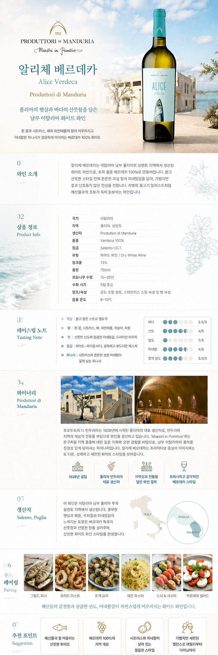 프로듀토리 디 만두리아, 알리체 살렌토 IGP 베르데카